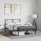 vidaXL - Bedframe - met - hoofdbord - metaal - zwart - 120x190 - cm
