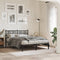 vidaXL - Bedframe - met - hoofdbord - metaal - zwart - 120x190 - cm