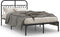 vidaXL - Bedframe - met - hoofdbord - metaal - zwart - 120x190 - cm