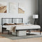 vidaXL - Bedframe - met - hoofdbord - metaal - zwart - 120x190 - cm