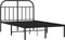 vidaXL - Bedframe - met - hoofdbord - metaal - zwart - 120x190 - cm