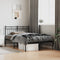 vidaXL - Bedframe - met - hoofdbord - metaal - zwart - 120x190 - cm