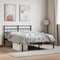 vidaXL - Bedframe - met - hoofdbord - metaal - zwart - 120x190 - cm