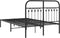vidaXL - Bedframe - met - hoofdbord - metaal - zwart - 120x190 - cm