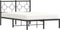 vidaXL - Bedframe - met - hoofdbord - metaal - zwart - 120x190 - cm