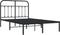 vidaXL - Bedframe - met - hoofdbord - metaal - zwart - 120x190 - cm