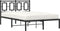 vidaXL - Bedframe - met - hoofdbord - metaal - zwart - 120x190 - cm