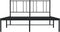 vidaXL - Bedframe - met - hoofdbord - metaal - zwart - 120x190 - cm