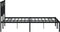 vidaXL - Bedframe - met - hoofdbord - metaal - zwart - 120x190 - cm