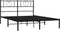 vidaXL - Bedframe - met - hoofdbord - metaal - zwart - 120x190 - cm