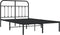 vidaXL - Bedframe - met - hoofdbord - metaal - zwart - 120x190 - cm