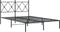 vidaXL - Bedframe - met - hoofdbord - metaal - zwart - 120x190 - cm