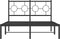 vidaXL - Bedframe - met - hoofdbord - metaal - zwart - 120x190 - cm