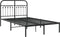 vidaXL - Bedframe - met - hoofdbord - metaal - zwart - 120x190 - cm