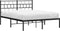 vidaXL - Bedframe - met - hoofdbord - metaal - zwart - 120x190 - cm