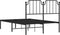 vidaXL - Bedframe - met - hoofdbord - metaal - zwart - 120x190 - cm