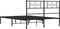 vidaXL - Bedframe - met - hoofdbord - metaal - zwart - 120x190 - cm