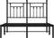 vidaXL - Bedframe - met - hoofdbord - metaal - zwart - 120x190 - cm