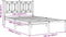 vidaXL - Bedframe - met - hoofdbord - metaal - zwart - 120x190 - cm