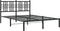 vidaXL - Bedframe - met - hoofdbord - metaal - zwart - 120x190 - cm