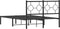 vidaXL - Bedframe - met - hoofdbord - metaal - zwart - 120x190 - cm