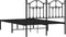 vidaXL - Bedframe - met - hoofdbord - metaal - zwart - 120x190 - cm