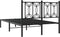 vidaXL - Bedframe - met - hoofdbord - metaal - zwart - 120x190 - cm