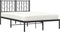 vidaXL - Bedframe - met - hoofdbord - metaal - zwart - 120x190 - cm