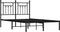 vidaXL - Bedframe - met - hoofdbord - metaal - zwart - 120x190 - cm
