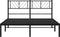 vidaXL - Bedframe - met - hoofdbord - metaal - zwart - 120x190 - cm