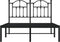 vidaXL - Bedframe - met - hoofdbord - metaal - zwart - 120x190 - cm