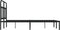 vidaXL - Bedframe - met - hoofdbord - metaal - zwart - 120x190 - cm
