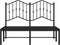 vidaXL - Bedframe - met - hoofdbord - metaal - zwart - 120x190 - cm