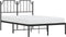 vidaXL - Bedframe - met - hoofdbord - metaal - zwart - 120x190 - cm