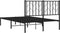 vidaXL - Bedframe - met - hoofdbord - metaal - zwart - 120x190 - cm