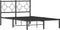 vidaXL - Bedframe - met - hoofdbord - metaal - zwart - 120x190 - cm