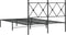 vidaXL - Bedframe - met - hoofdbord - metaal - zwart - 120x190 - cm