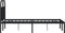 vidaXL - Bedframe - met - hoofdbord - metaal - zwart - 120x190 - cm