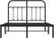 vidaXL - Bedframe - met - hoofdbord - metaal - zwart - 120x190 - cm
