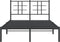 vidaXL-Bedframe-met-hoofdbord-metaal-zwart-120x190-cm