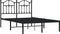 vidaXL - Bedframe - met - hoofdbord - metaal - zwart - 120x190 - cm