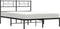 vidaXL - Bedframe - met - hoofdbord - metaal - zwart - 120x190 - cm
