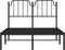 vidaXL - Bedframe - met - hoofdbord - metaal - zwart - 120x190 - cm