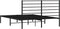 vidaXL - Bedframe - met - hoofdbord - metaal - zwart - 120x190 - cm