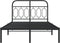 vidaXL - Bedframe - met - hoofdbord - metaal - zwart - 120x190 - cm