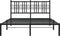 vidaXL - Bedframe - met - hoofdbord - metaal - zwart - 120x190 - cm