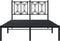 vidaXL - Bedframe - met - hoofdbord - metaal - zwart - 120x190 - cm