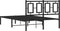 vidaXL - Bedframe - met - hoofdbord - metaal - zwart - 120x190 - cm