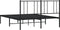 vidaXL - Bedframe - met - hoofdbord - metaal - zwart - 120x190 - cm