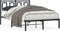 vidaXL - Bedframe - met - hoofdbord - metaal - zwart - 120x200 - cm